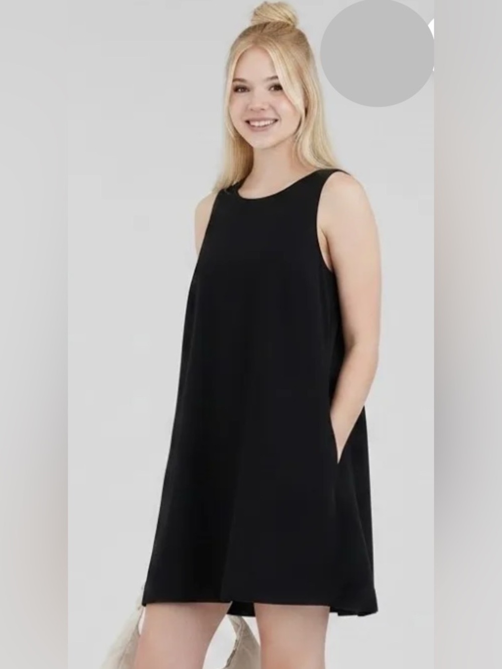 ATHLETA Small P 
Black Racerback Tank Dress